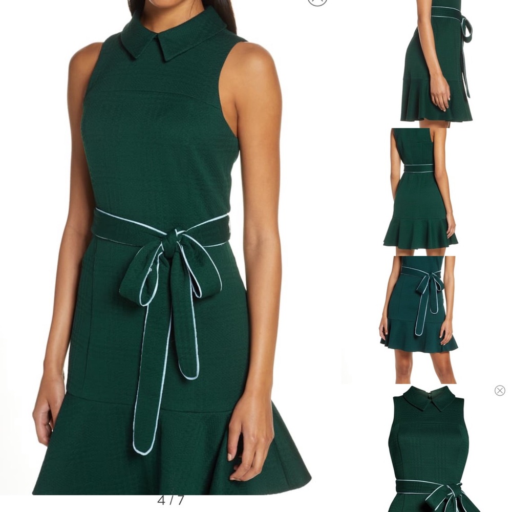 ELIZA J Sleeveless Textured Fit & Flare Dress